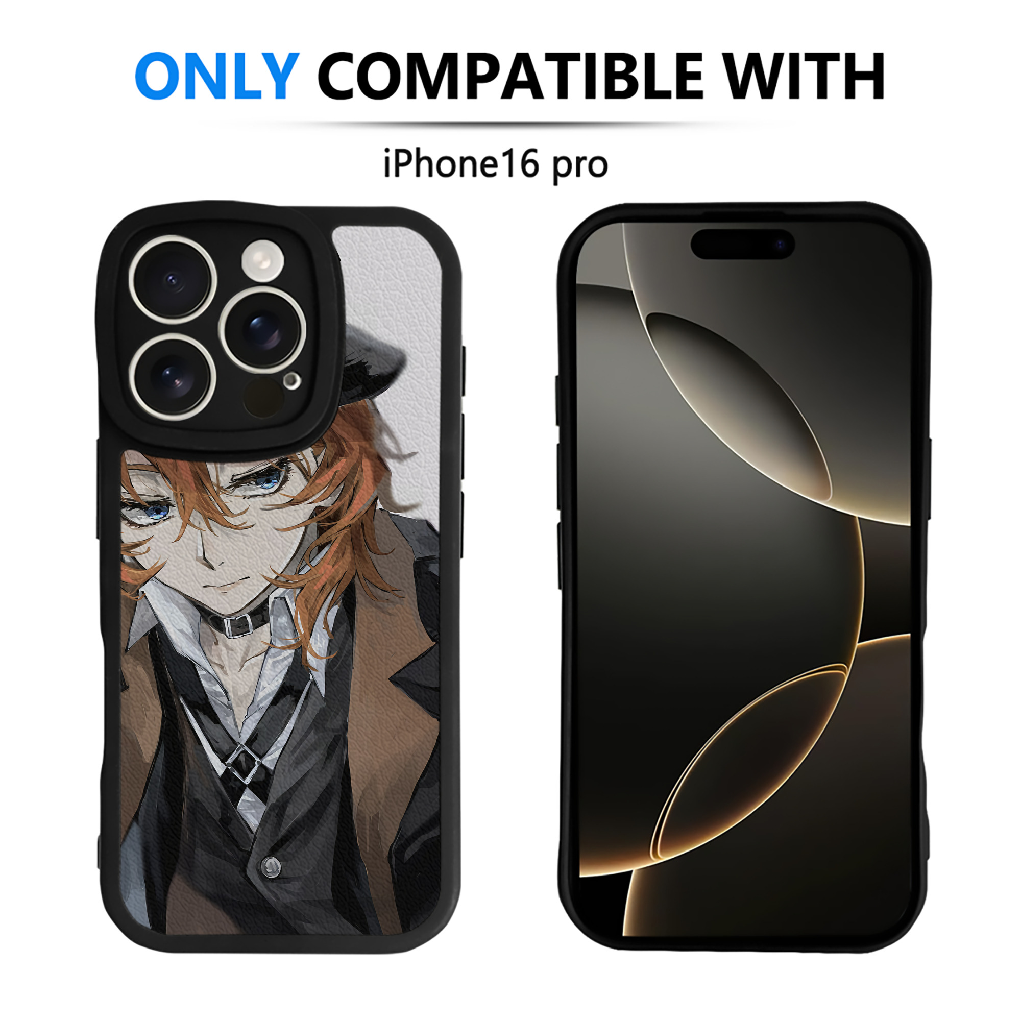 （画像用） 文豪ストレイドッグス Bungo Stray Dogs 【iPhone 16シリーズ対応】シリコンスマホケース（レザー調） 材質：シリコン